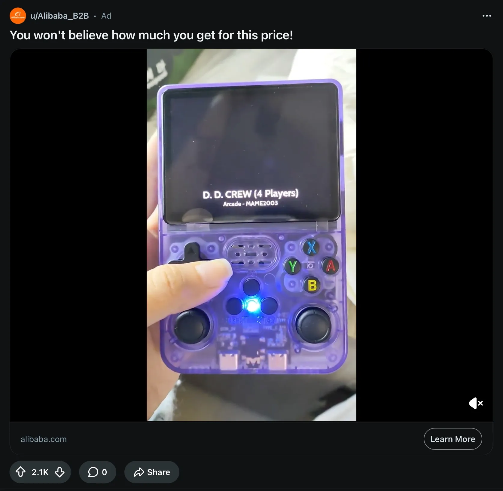 Alibaba Reddit ad